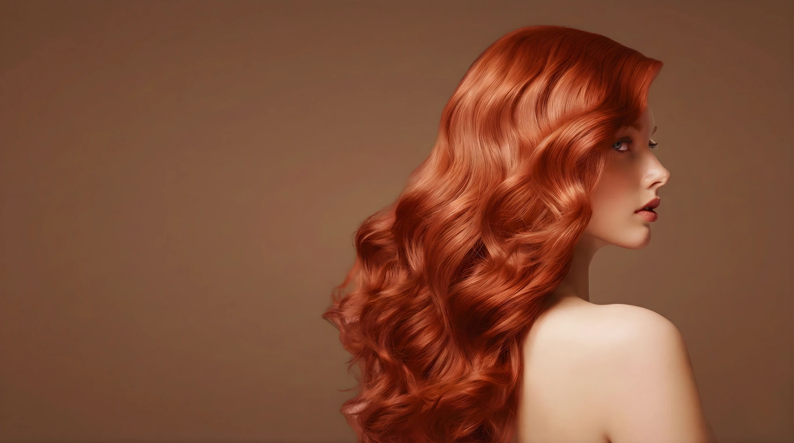 Žena s krásnými zrzavými vlasy